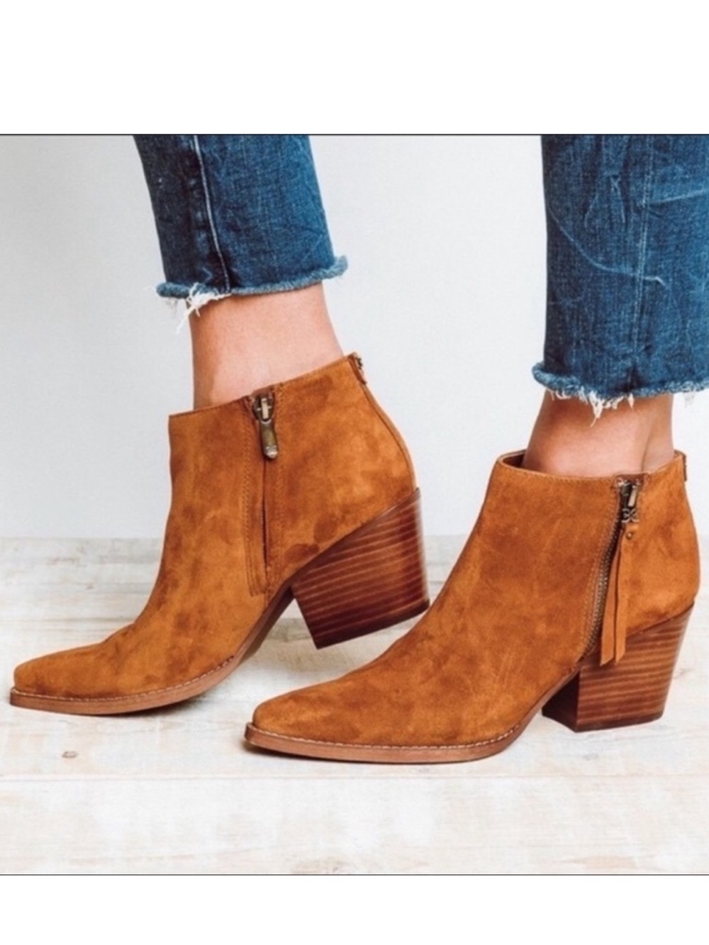 Sam Edelman Walden Brown Suede Women's Booties Size 7.5